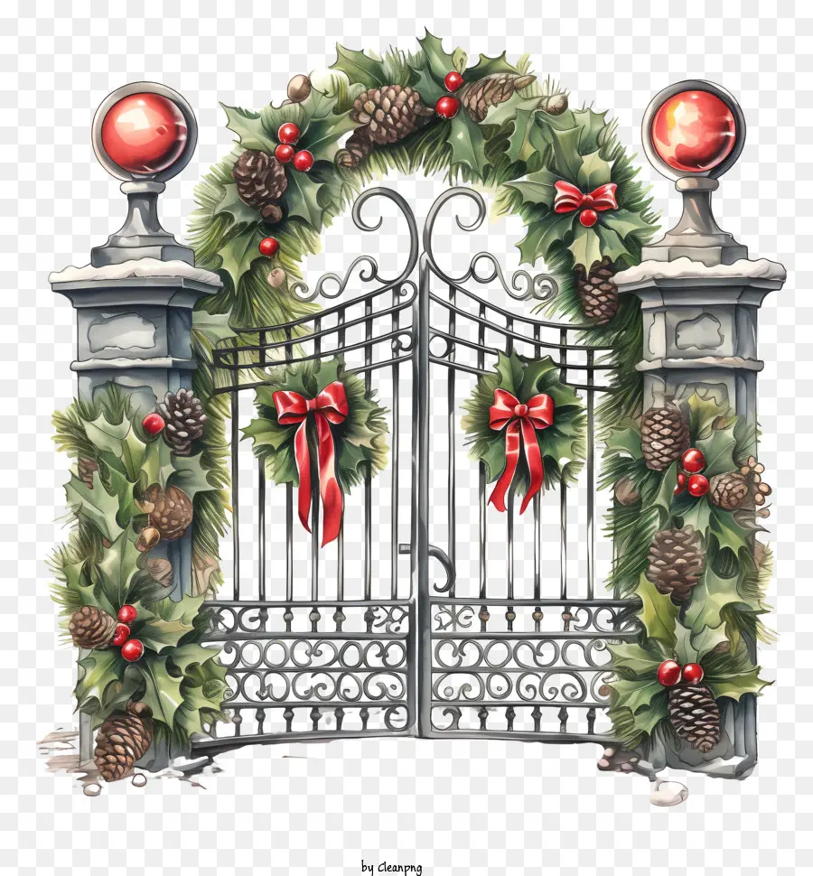 Puerta De Navidad，Corona PNG