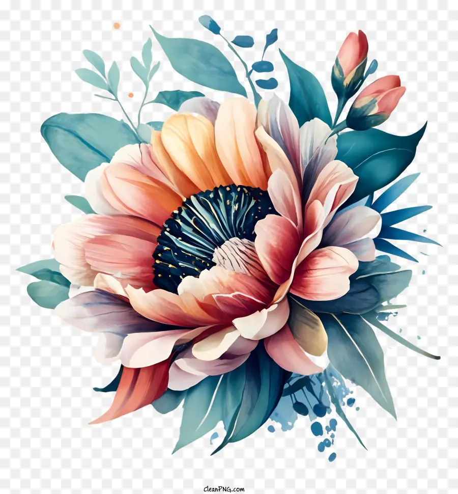 Pintura A La Acuarela，Flower Art PNG