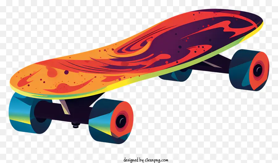 Patineta De Diseño，Colorido Patineta PNG