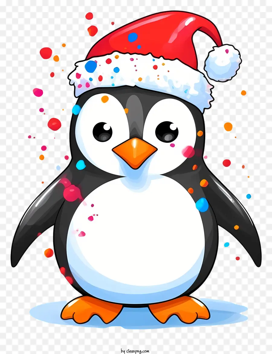 Dibujos Animados De Pingüinos，Santa Claus Hat PNG