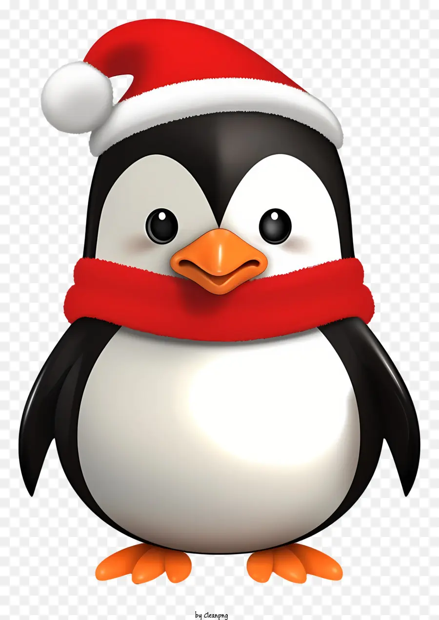 Pingüino，Santa Claus Hat PNG