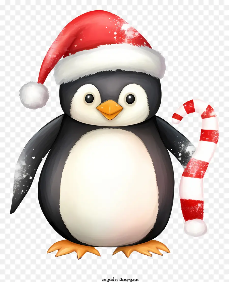 Pingüino，Gorro De Papá Noel PNG