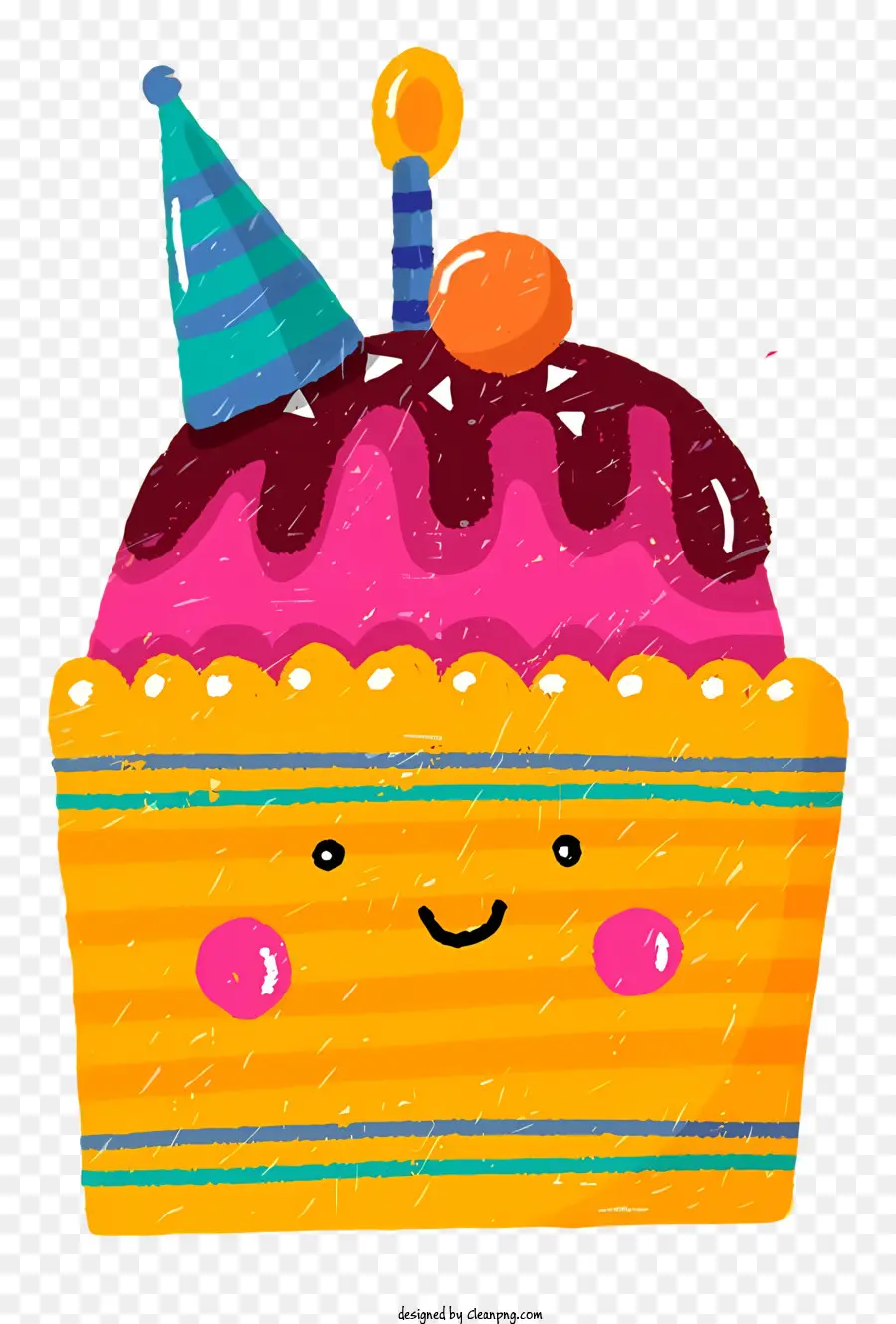 Pastel De Cumpleaños，Sombrero De Fiesta PNG