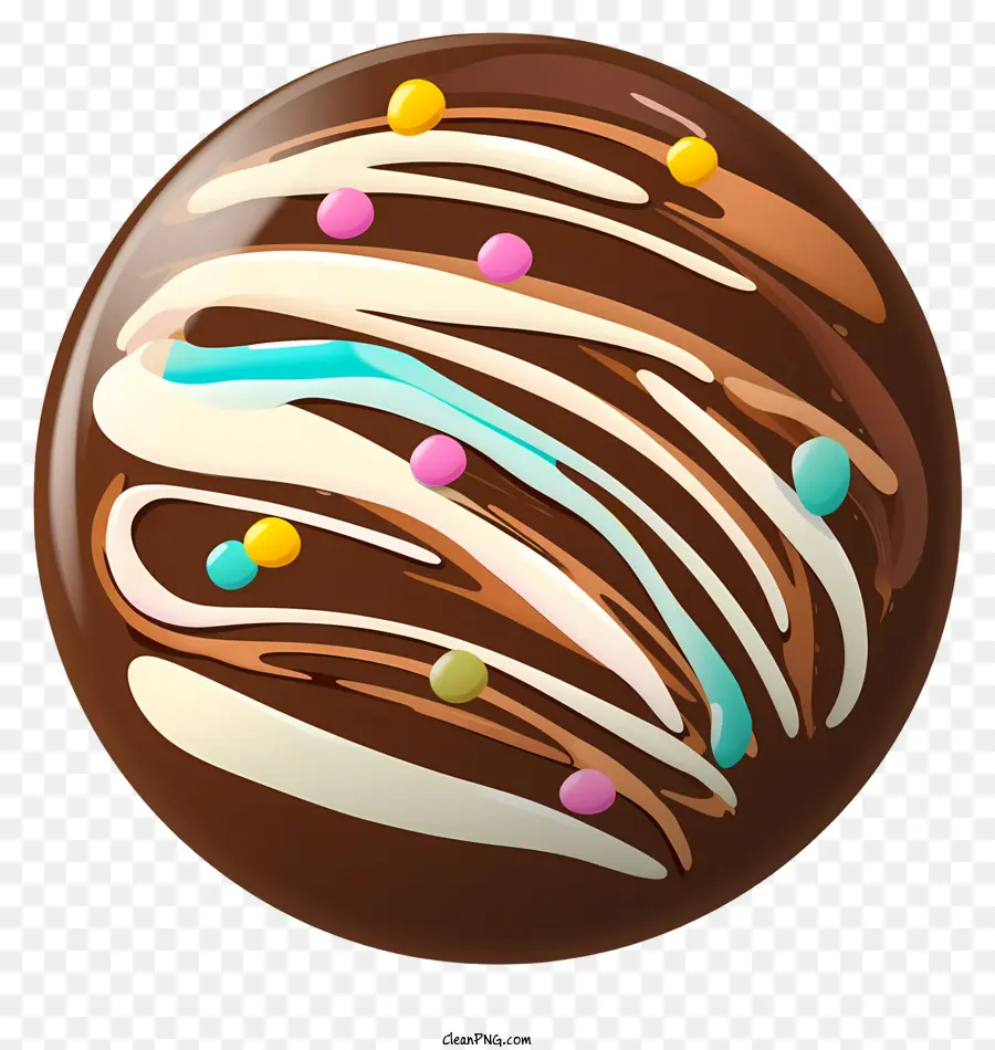 Pastel De Chocolate，Swirly Diseño PNG