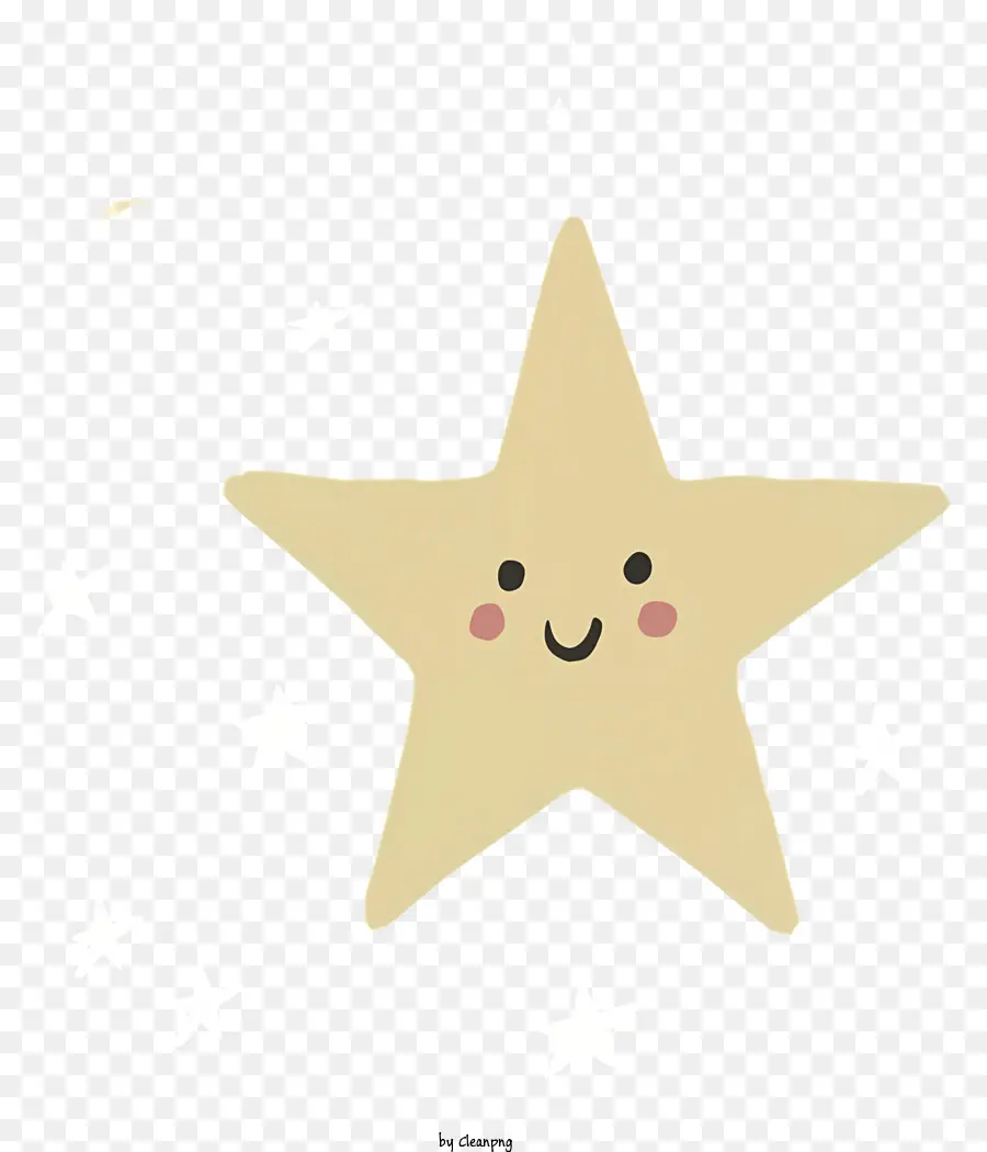 Estrella De Dibujos Animados，Estrella Sonriente PNG