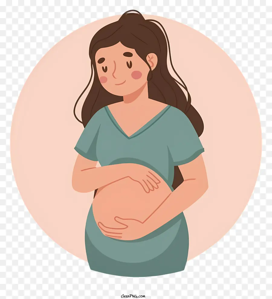 Mujer Embarazada，Vientre Sobresaliente PNG