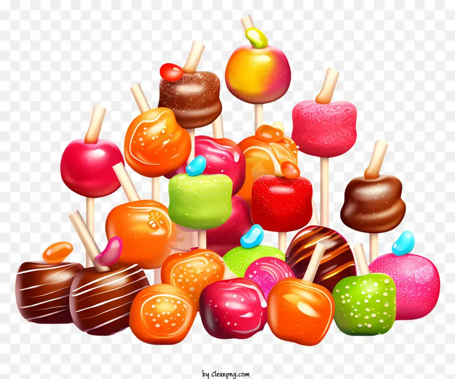 Pirámide De Dulces，Dulces Coloridos PNG