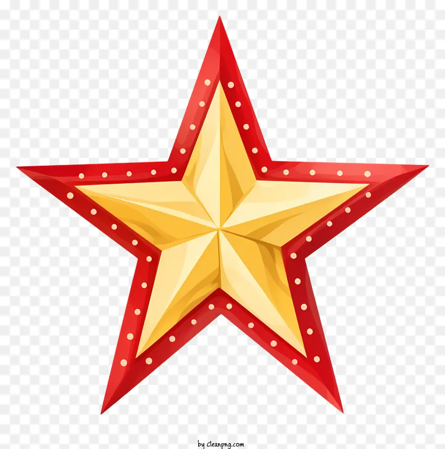 Estrella Dorada，Estrella Colorida PNG