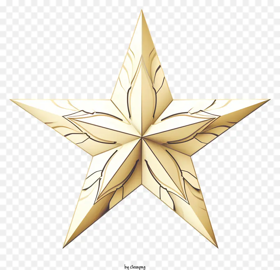 La Estrella De Oro，Formas Intrincadas PNG