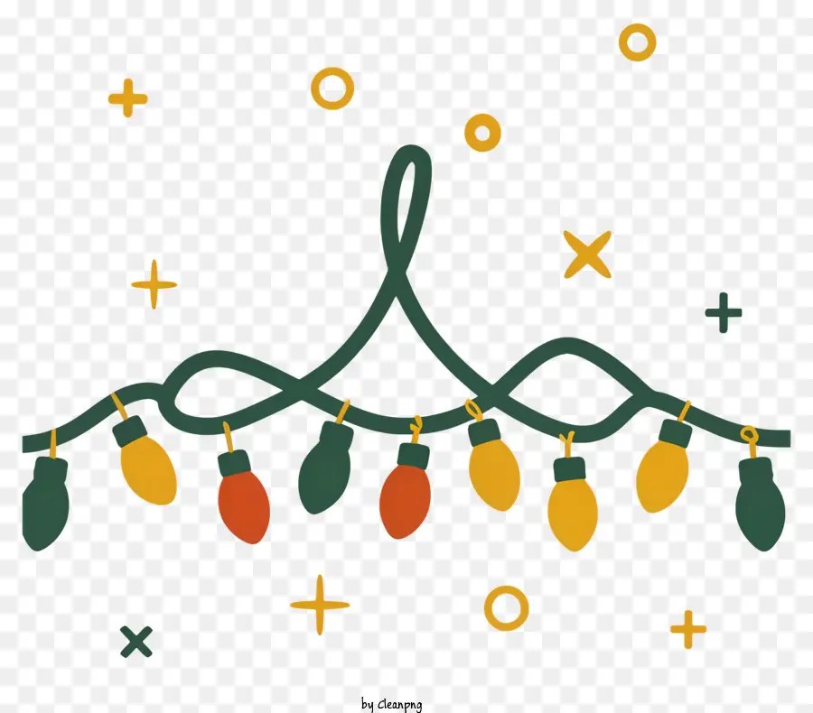 Luces De Colores，Luces De Navidad PNG