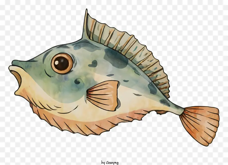 Pintura A La Acuarela，Los Peces PNG