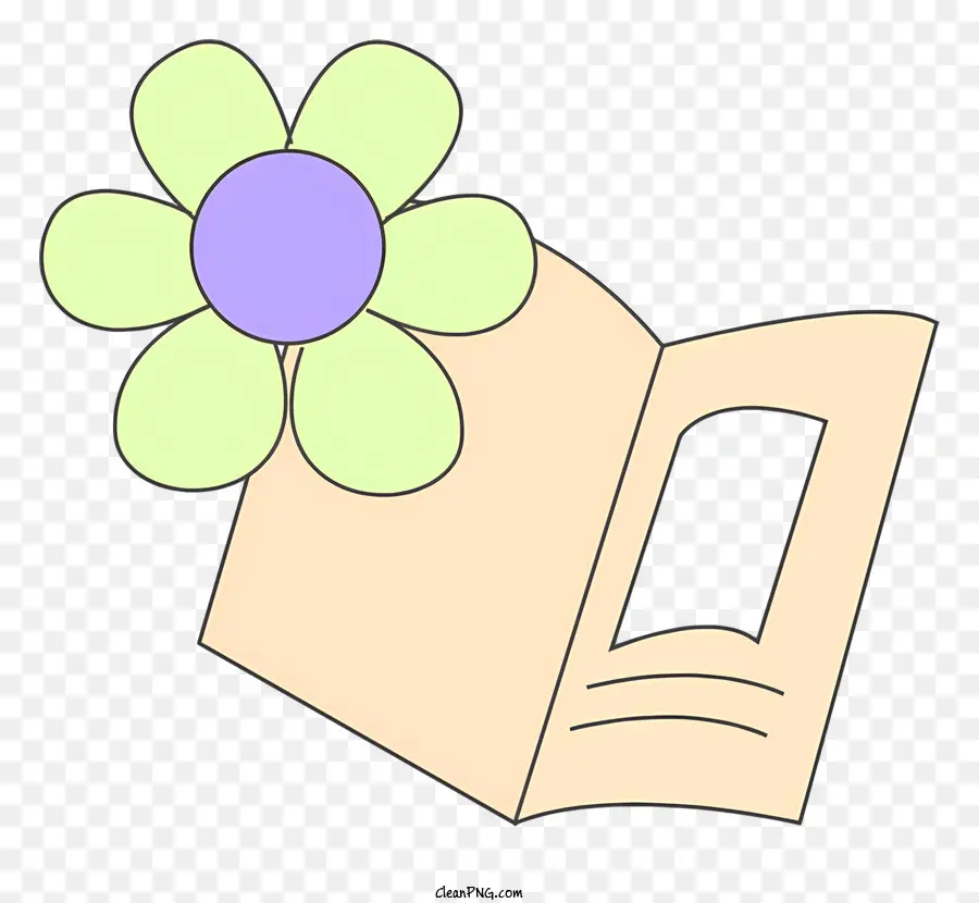 Libro Con Flor，Libro Abierto Con Flor PNG