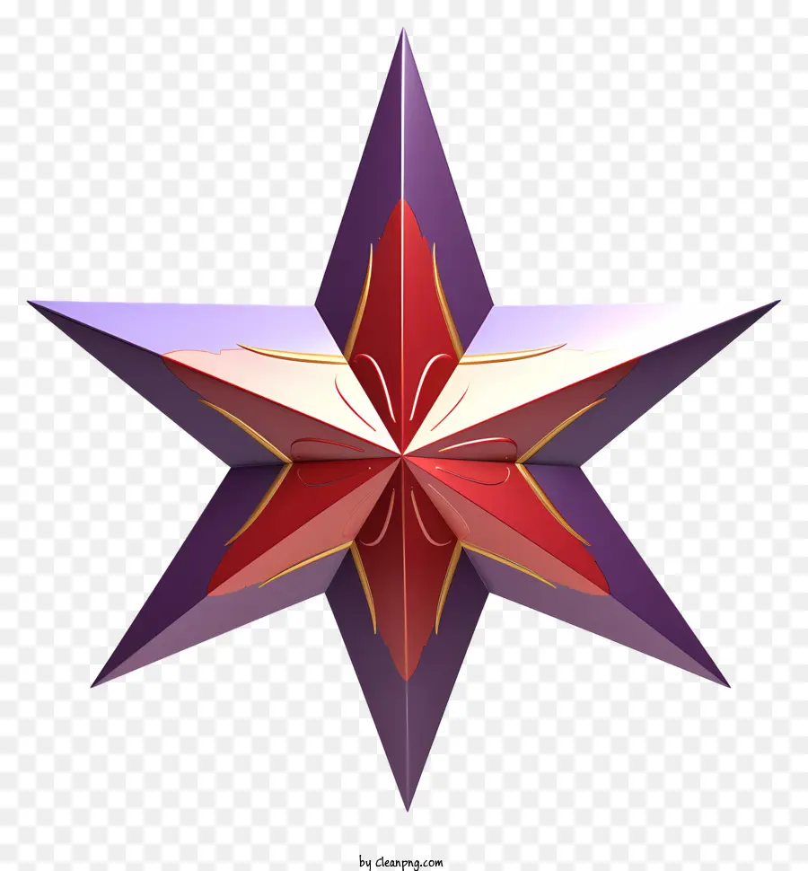 Estrella 3d，Estrella Simétrica PNG