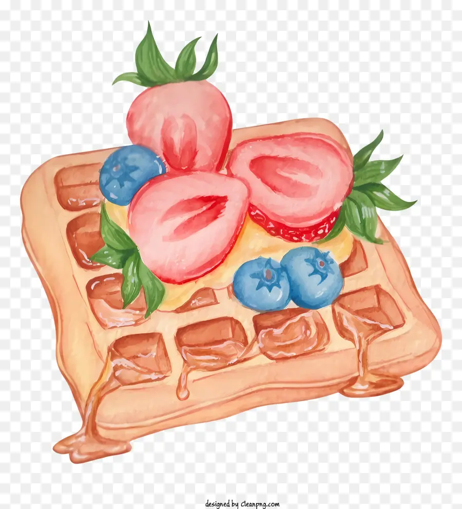 Waffle，Fresas PNG