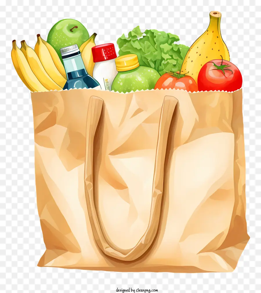 Bolsa De La Compra，Verduras En Bolsa De Papel PNG