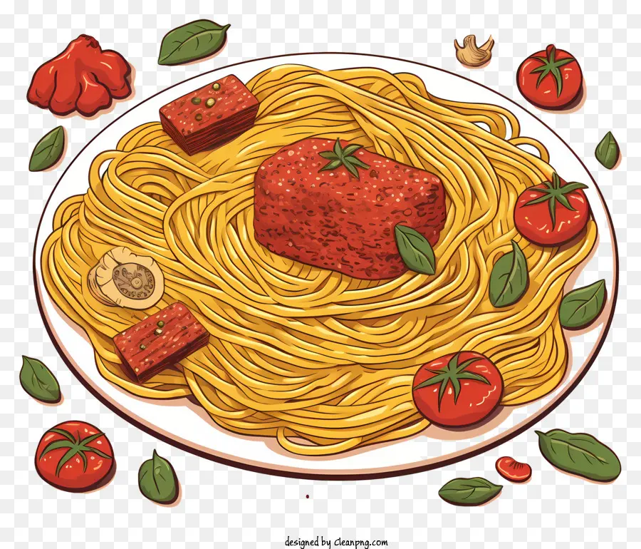 Plato De Espagueti，Espagueti De Carne PNG