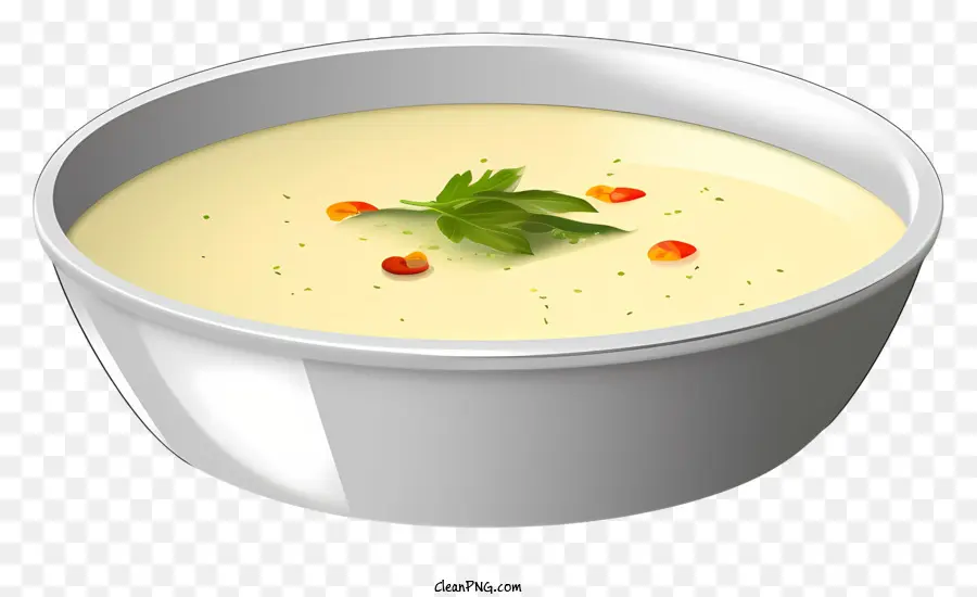 Sopa Cremosa，Tazón De Cerámica Blanca PNG