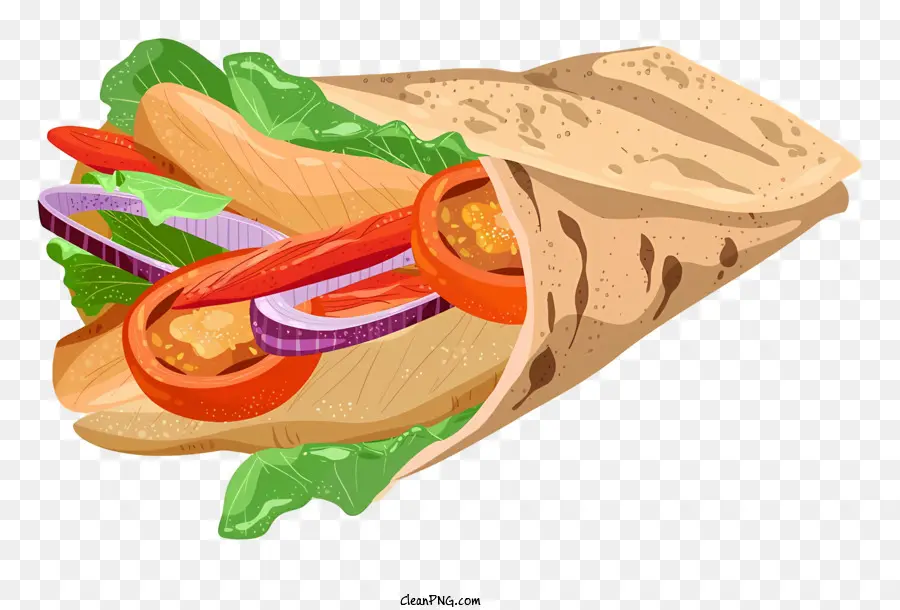 Sándwich De Pita，Sándwich Envuelto PNG