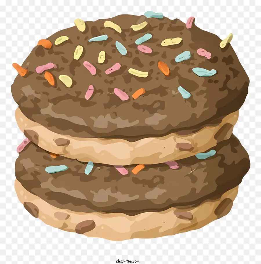 Galletas Con Chispas De Chocolate，Glaseado PNG