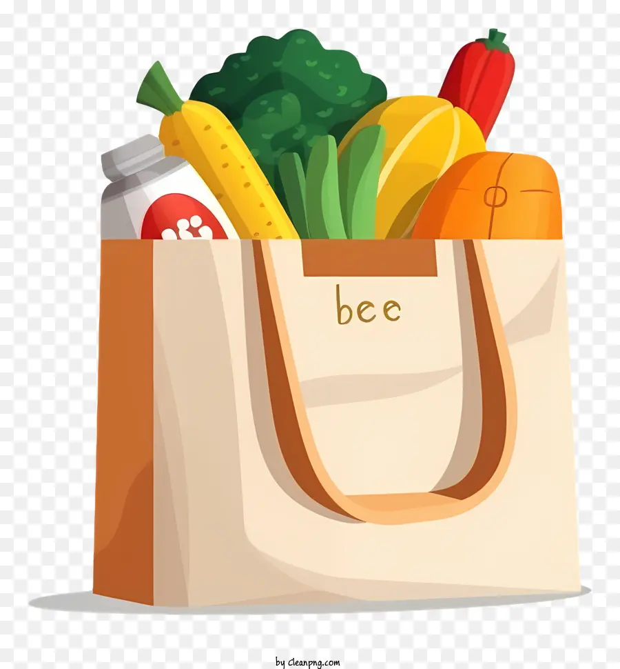 Bolsa De La Compra，Verduras En Bolsa De Papel PNG