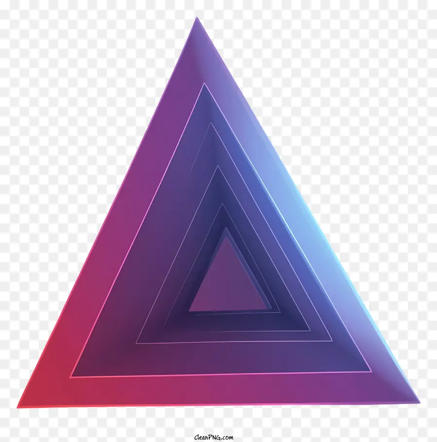 Objeto Triangular，Colores Azul Y Rosa PNG