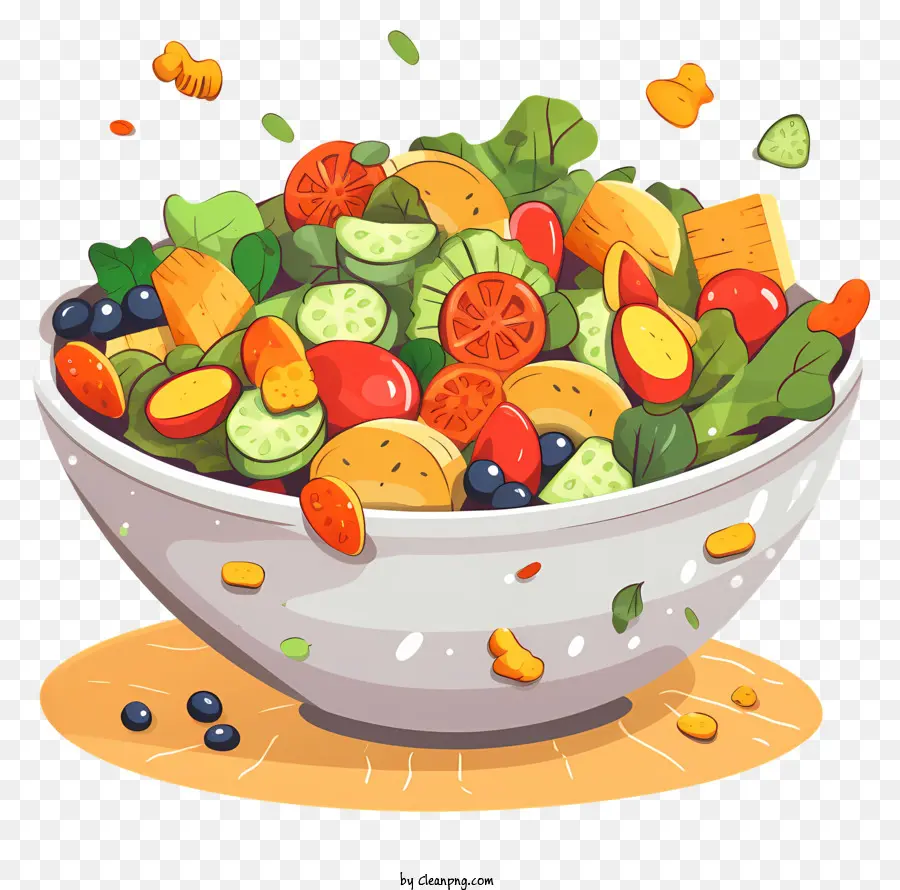 Ensalada Colorida，Frutas Y Verduras PNG