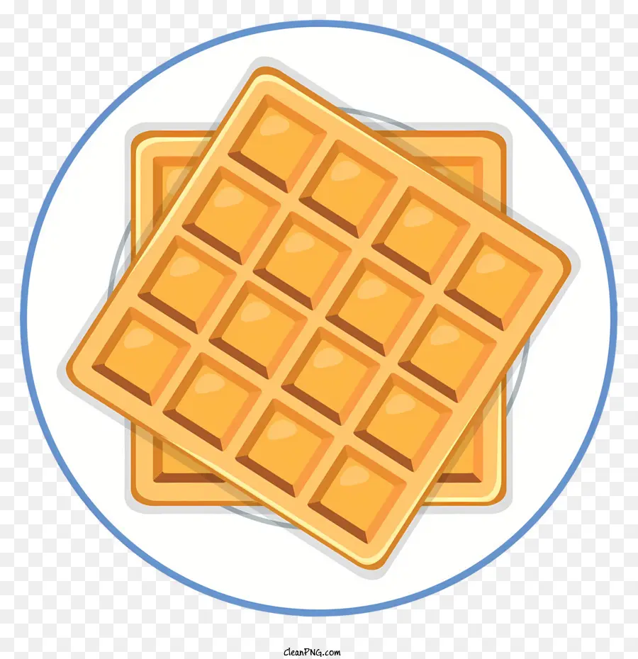 Waffles，Waffles Marrones Dorados PNG