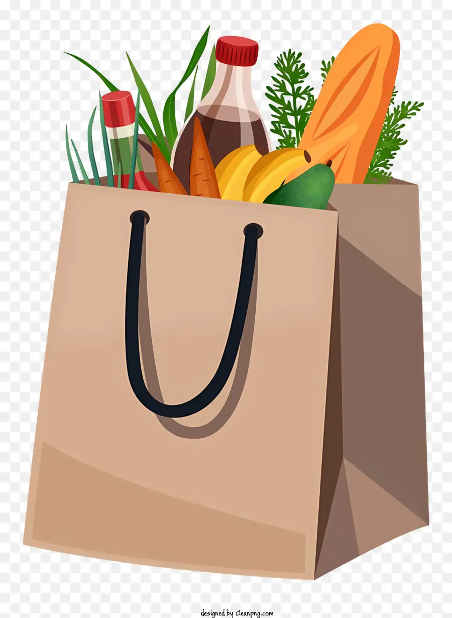 Bolsa De La Compra，Verduras En Bolsa De Papel PNG