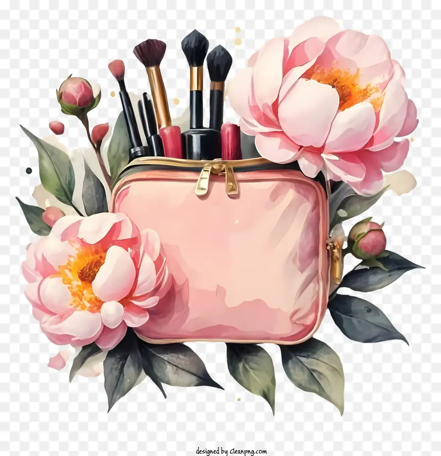 Bolsa De Maquillaje Rosa，Rose Bouquet PNG