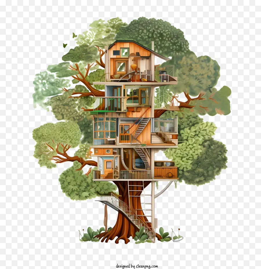 La Casa Del árbol，Casa En Un árbol PNG