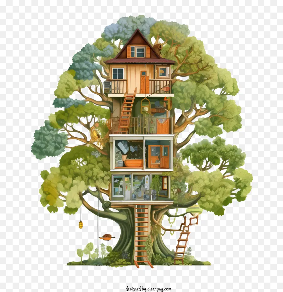 La Casa Del árbol，Wooden PNG