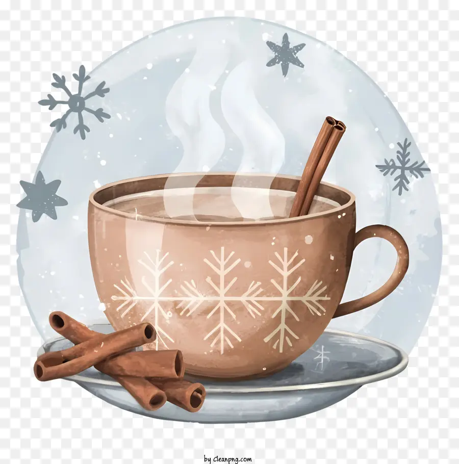 Chocolate Caliente，Palitos De Canela PNG