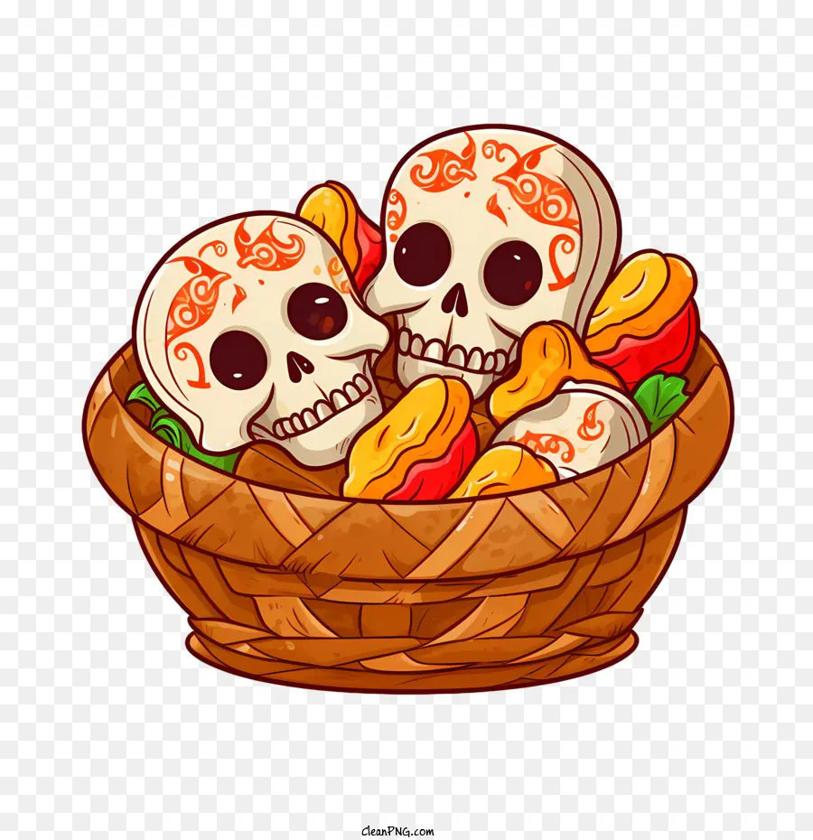 El Pan De Muerto，Cráneos PNG