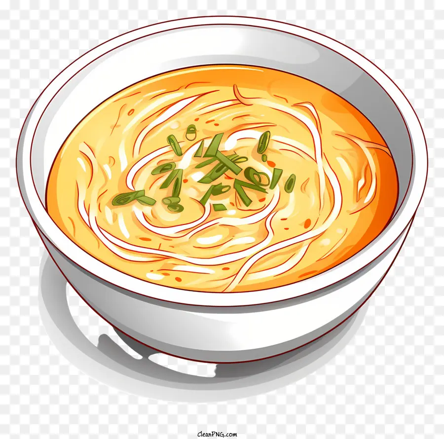 Sopa Cremosa，Cebollas Verdes PNG