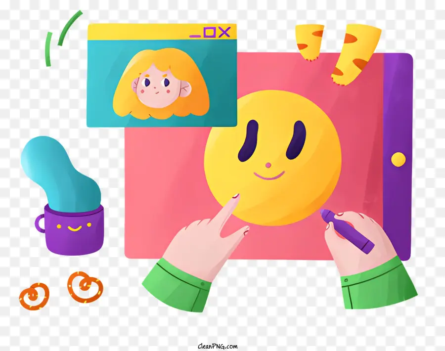 Dibujos Animados De Cara Sonriente，Emojis PNG