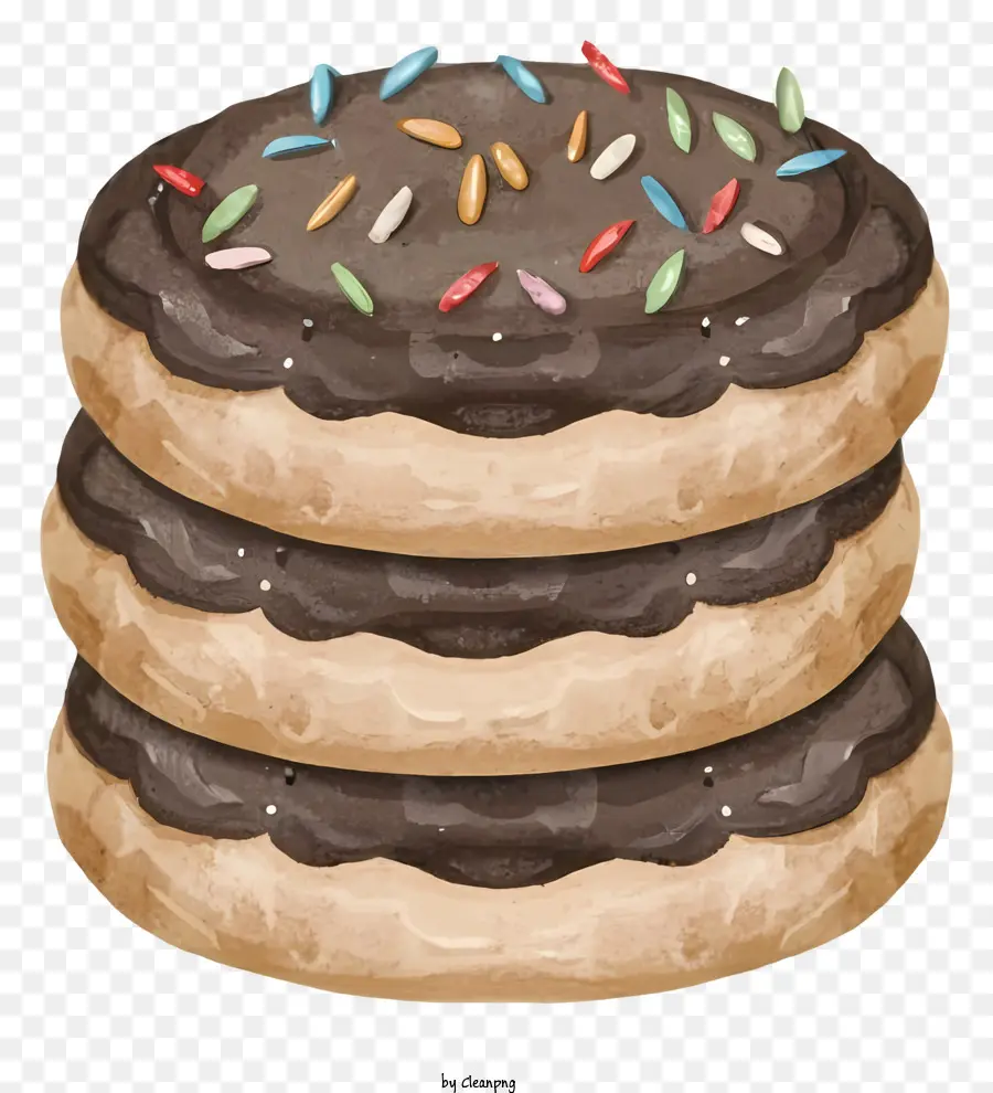 Chocolate Donuts，Rosquillas Recubiertas De Chocolate PNG