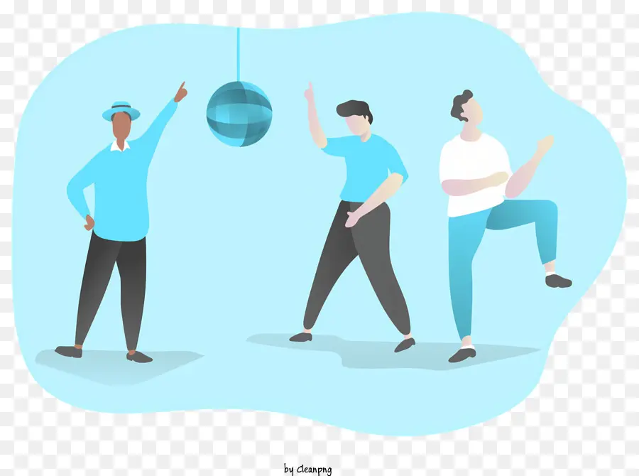 1 Imagen De Dibujos Animados，Tres Personas Bailando PNG