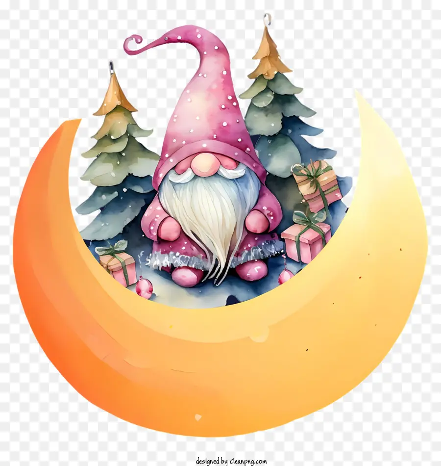 Ilustración Acuarela，Gnome PNG