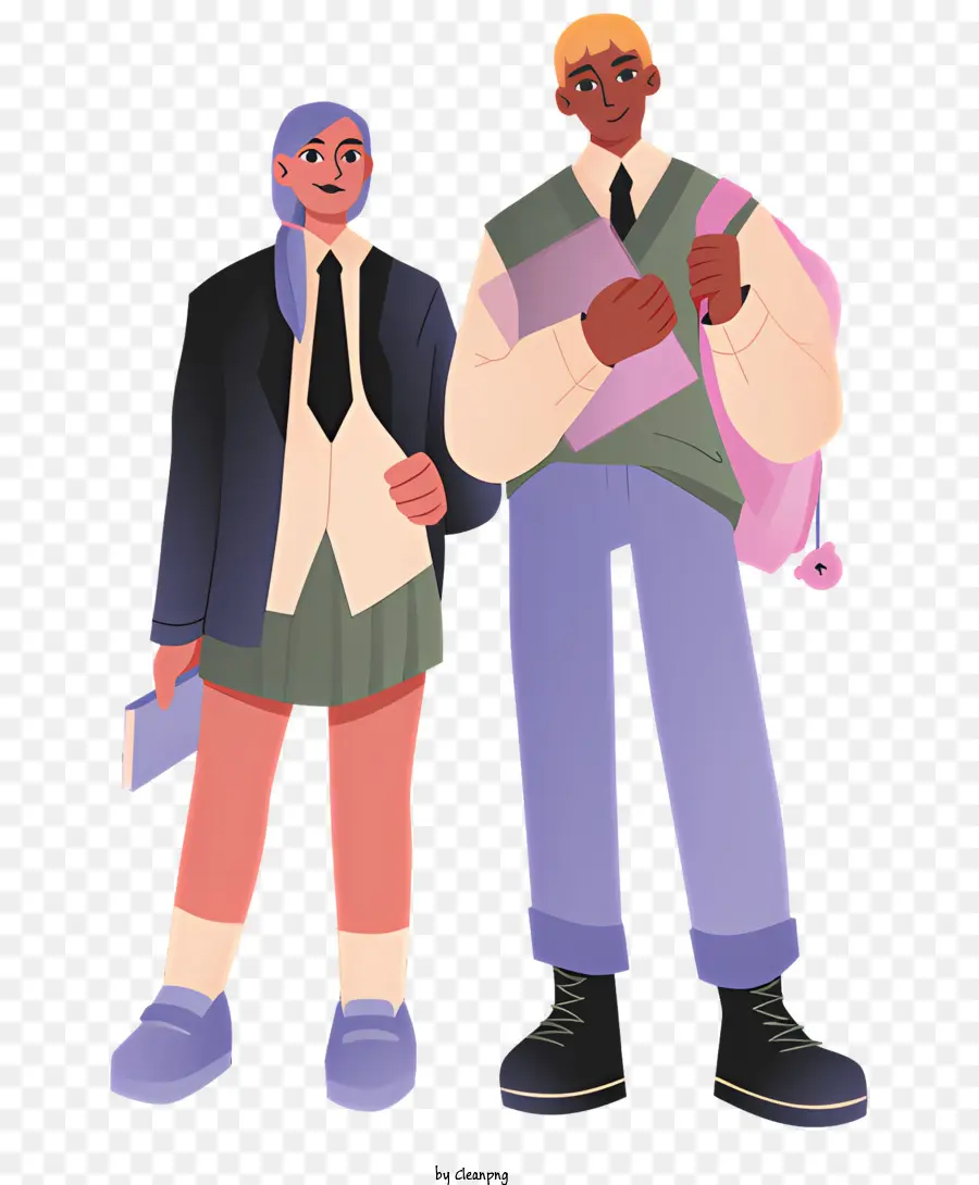 Representación De Dibujos Animados，La Mujer Y El Hombre PNG