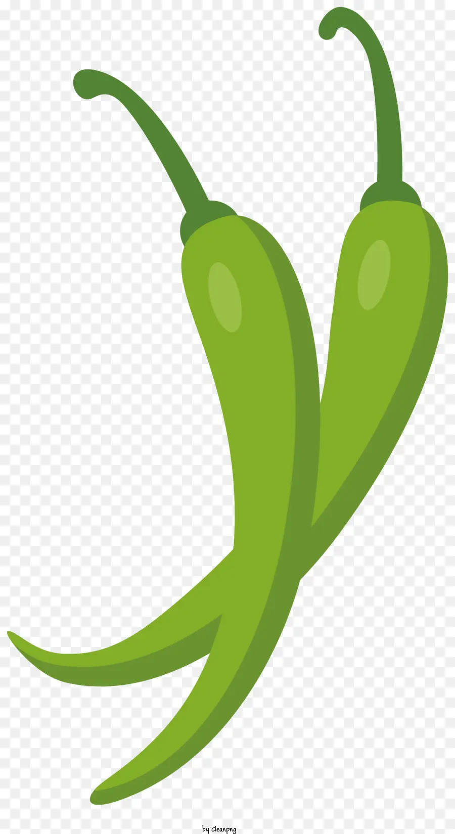 Chiles Verdes，Vista De Perfil PNG