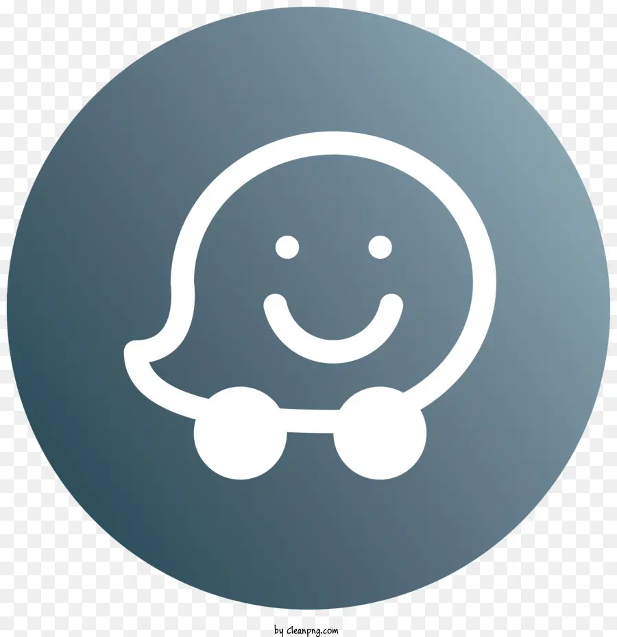 Icono Blanco，Cara Sonriente PNG