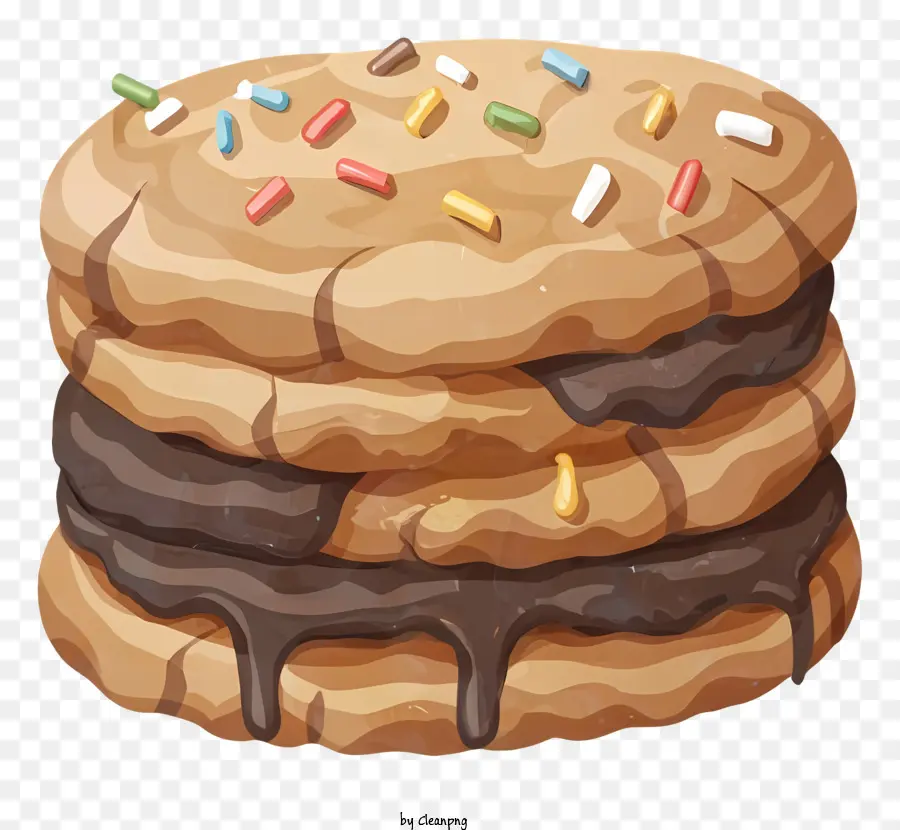 Las Cookies，Glaseado De Chocolate PNG