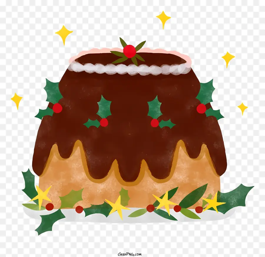 Pastel De Chocolate，Pudín De Navidad PNG