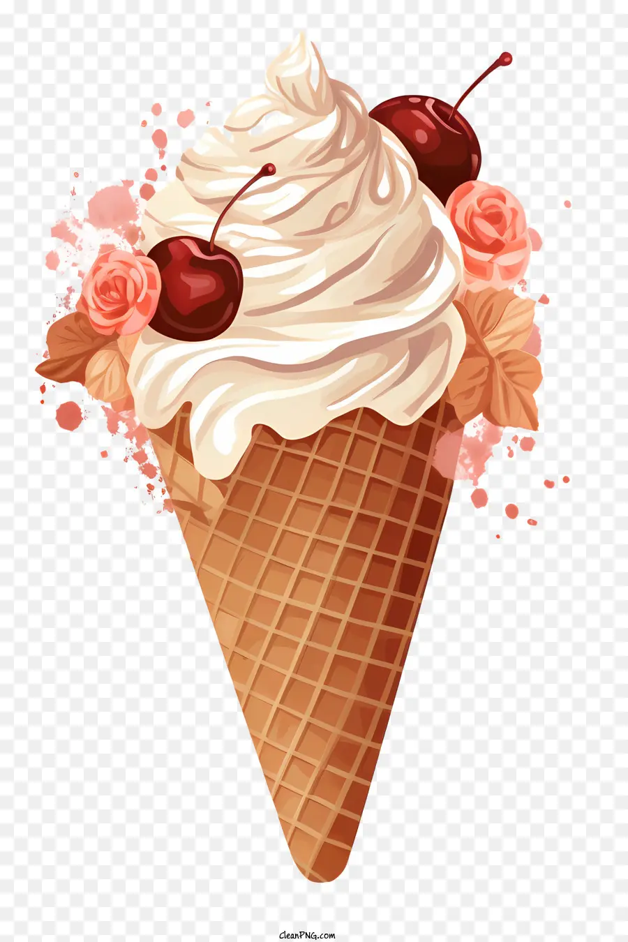 Cono De Helado，Crema Batida PNG