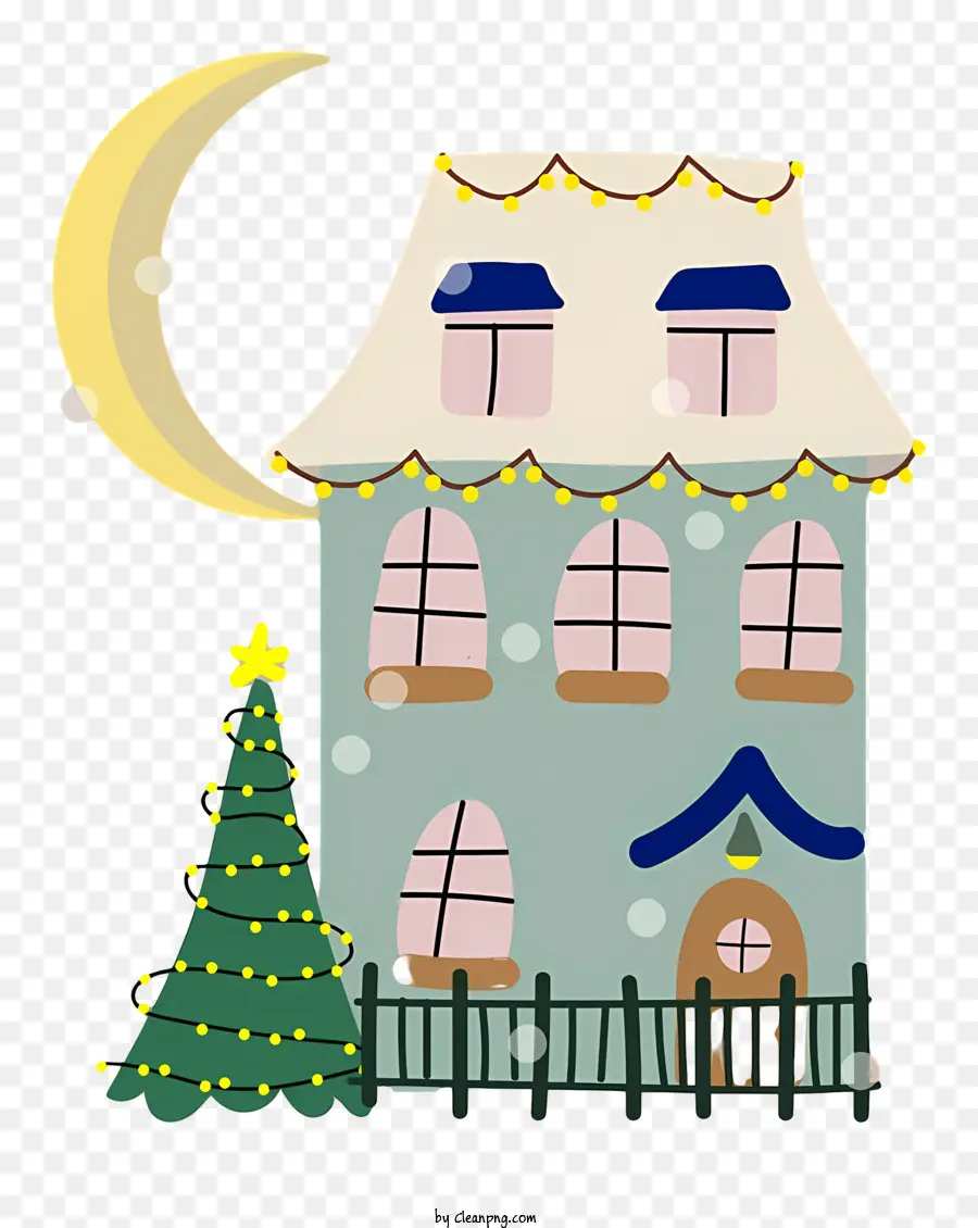 Decoración De Navidad，Estrella Iluminada PNG