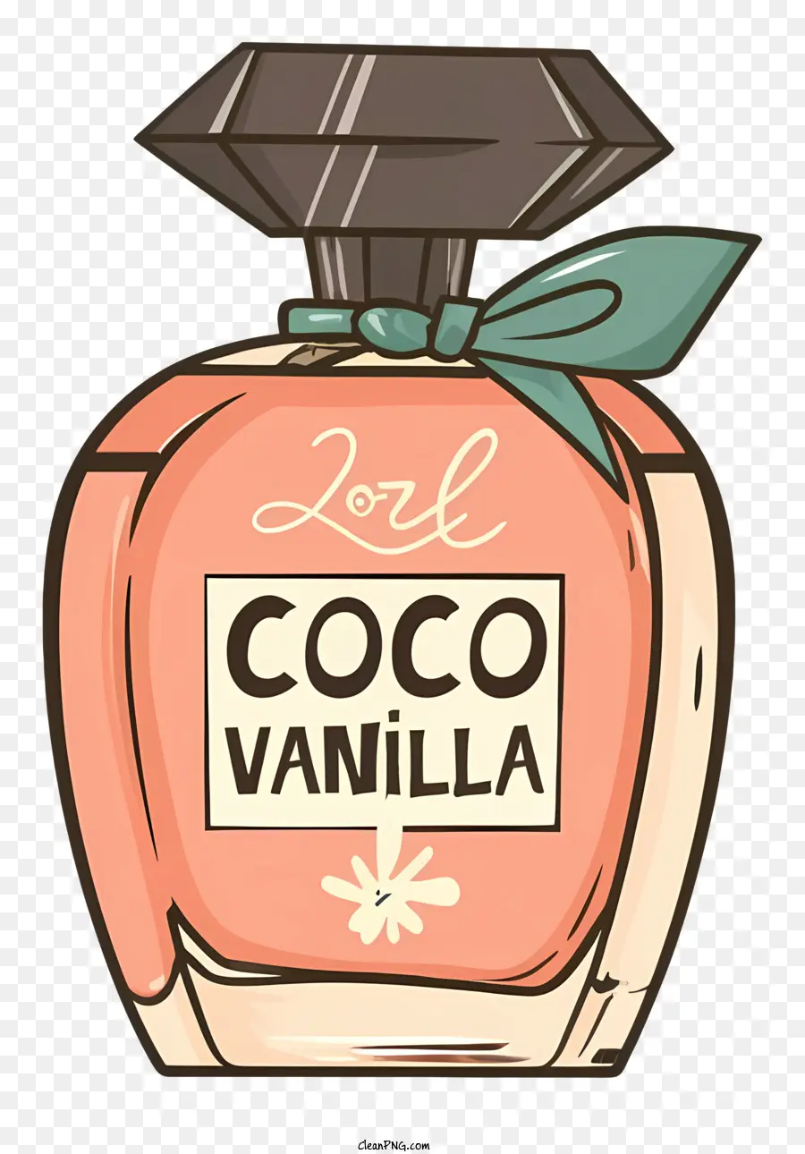 Perfume De Vainilla De Cacao，Perfume De La Etiqueta De Oro PNG