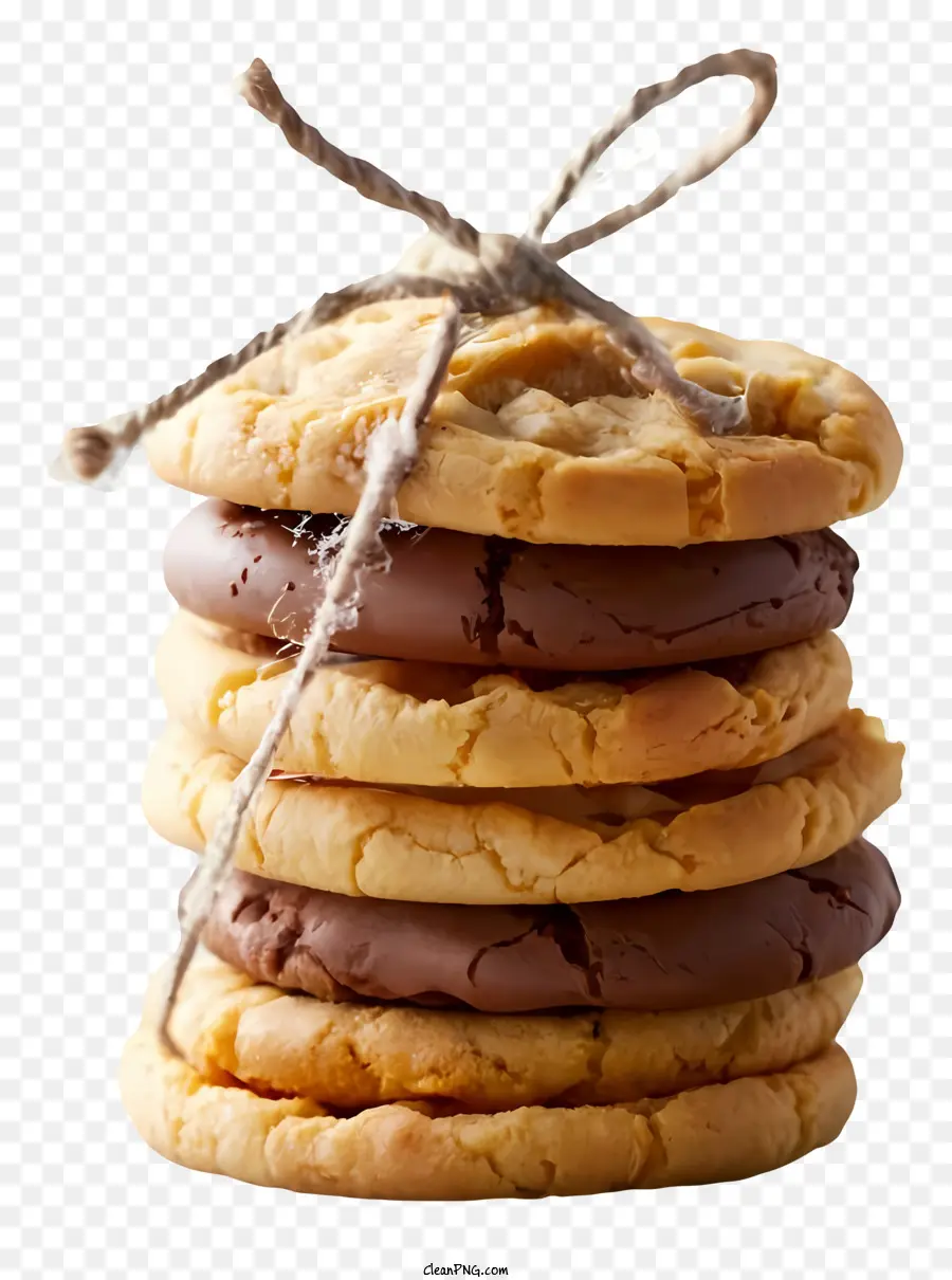 Galletas Con Chispas De Chocolate，Galletas Apiladas PNG