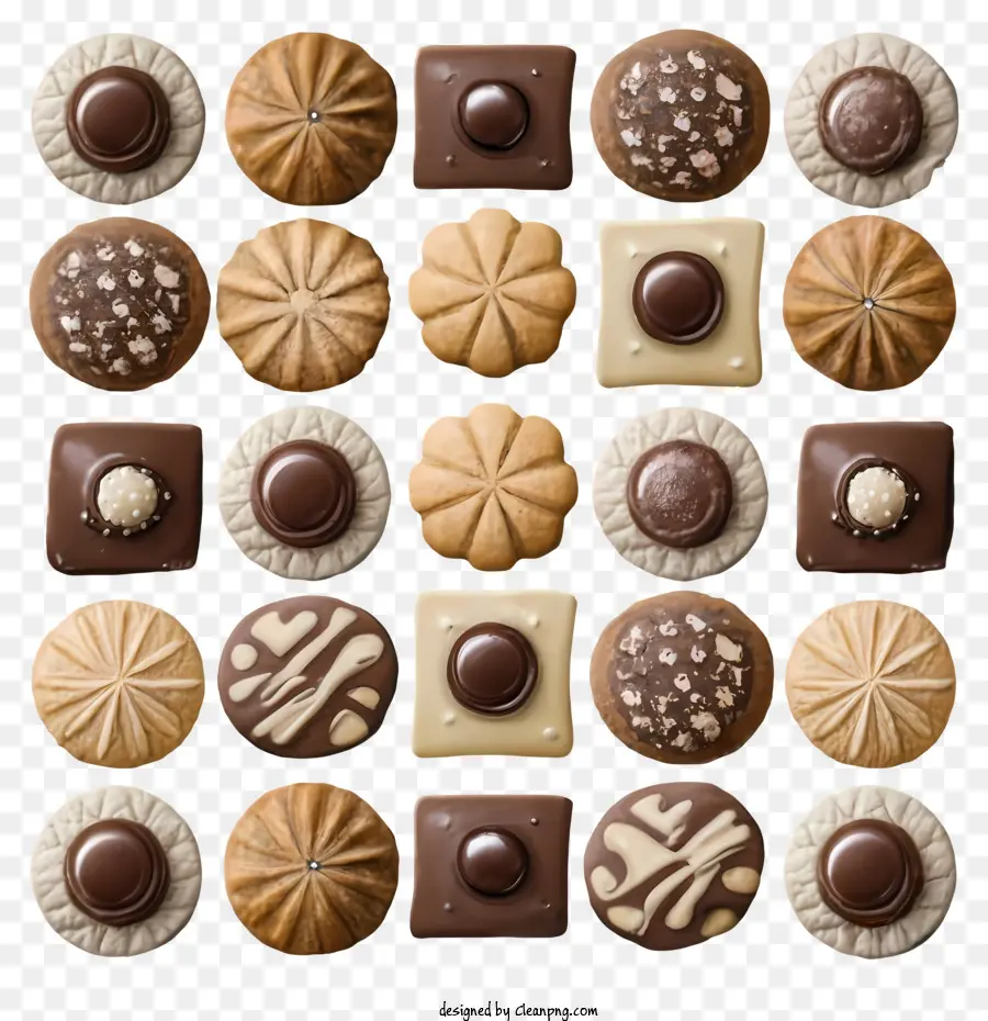 Galletas Cubiertas De Chocolate，Bordes Crujientes PNG