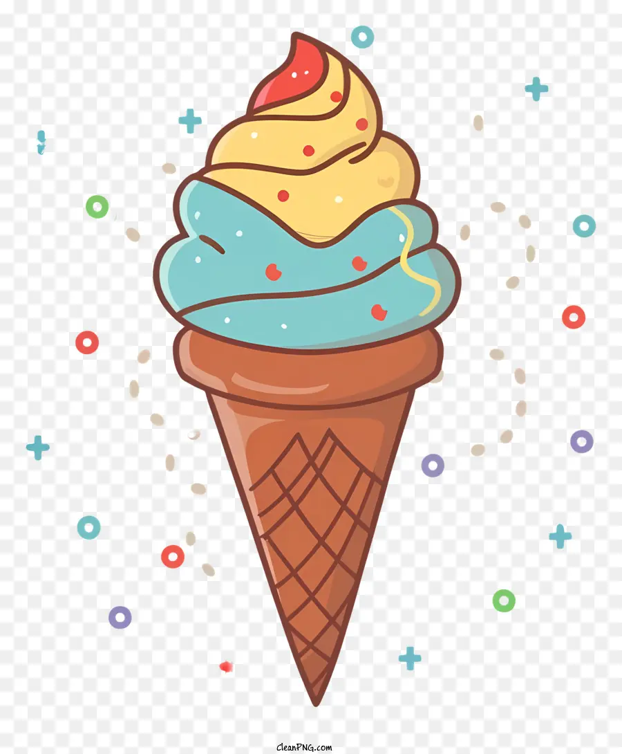 Cono De Helado，Estilo De Dibujos Animados PNG