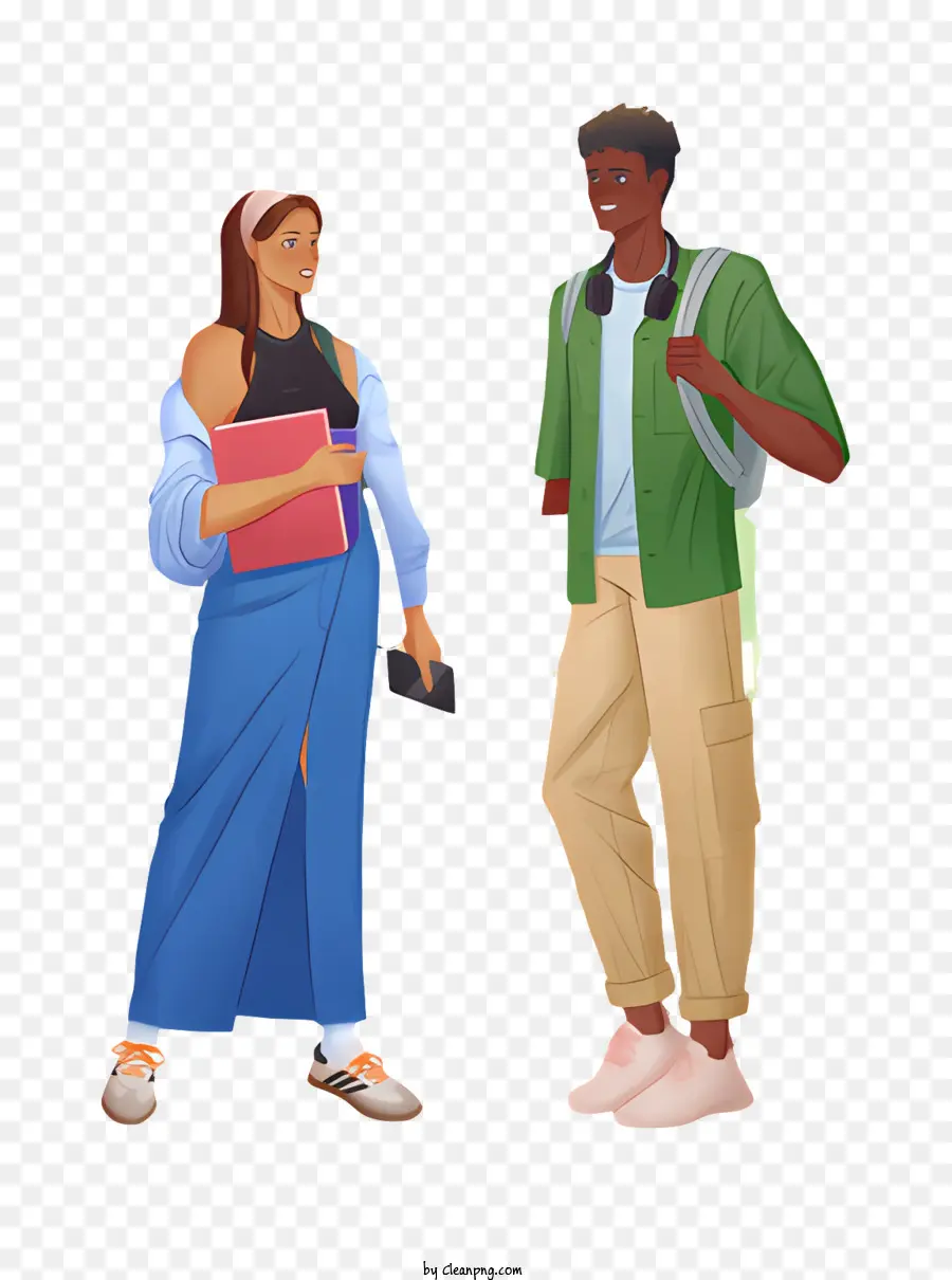 Pareja，Dos Estudiantes PNG